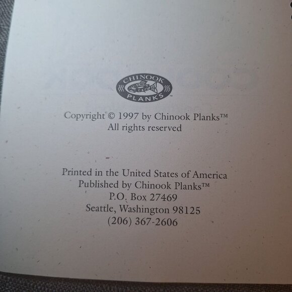 Chinook Planks Cook Book Seafood Wood Northwest Tradition Vintage 1997 Native - Picture 2 of 7